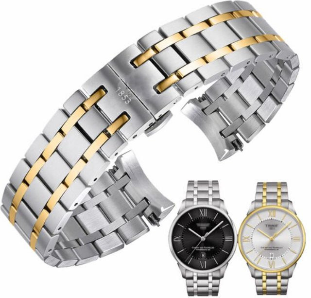 Tissot Uhrenarmband Edelstahl, Bicolor, silber/gold, 21 mm, Herren - Bild 1