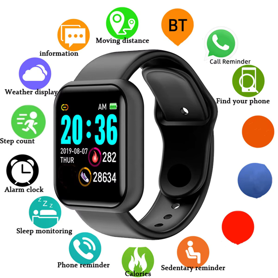 CHAONB Smartwatch, Schwarz, Kunststoff, Silikon, Unisex - Bild 7