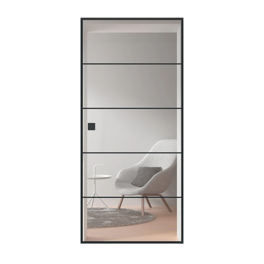 Skyscope Glasschiebetür ESG Klarglas mit Siebdruck in Black, reversibel, B/H/T: 94,0 x 206,0 x 0,8 cm - Bild 2