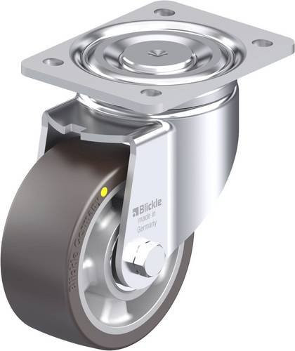 Blickle Stahlblech-Lenkrolle LH-ALST 127K-AS in Silber, Rad-Durchmesser: 125 mm, Tragfähigkeit: 450 kg - Bild 1