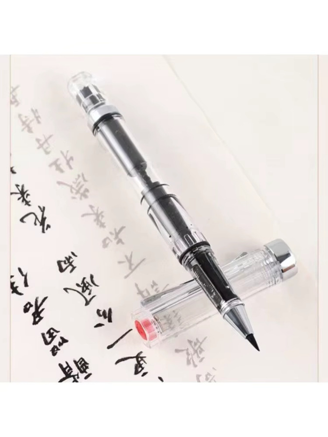 LANBITOU 3059 Kalligrafie-Pinsel mit weicher Spitze und Tintenabsorption in Rot und Transparent für chinesische Malerei und Kunst - Bild 1