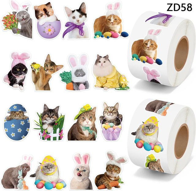 GOGOTU Urlaub Katze Dress Up Party Cartoon Aufkleber, 500 Teile - Bild 1