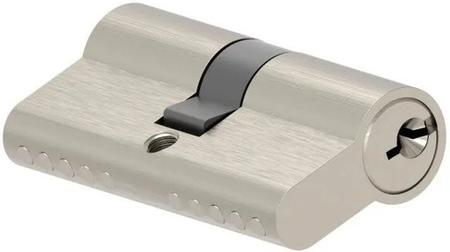 FeNau Zylinder in Edelstahloptik Silber mit 3 Schlüsseln, Länge: 60 mm - Bild 1