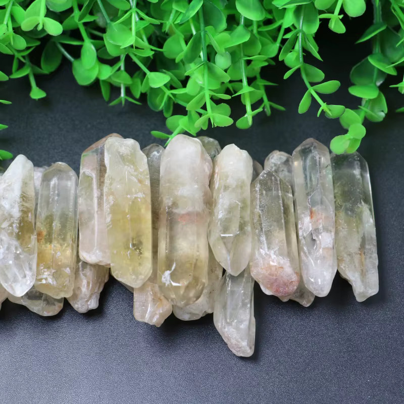 Natürlicher Citrin-Quarz Einzelpunkt von CrystalHola in Hellgelb, 100 g - Bild 2