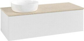 V&B Waschtischunterschrank Antao mit Frontstruktur in Weiß, B/T/H: 120 x 36 x 50 cm - Bild 1