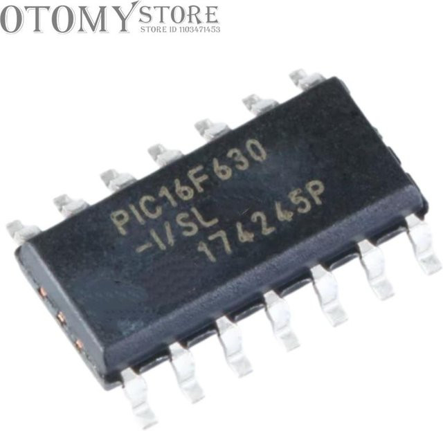 20 Stück Microchip PIC16F630-I/SL Mikrocontroller in SOP14 Schwarz - Bild 1