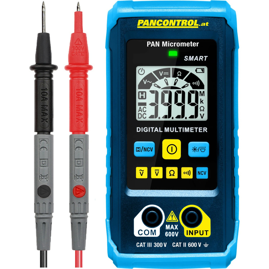 Pancontrol PAN Micrometer Multimeter 300 V CAT II mit automatischer Funktionswahl in Blau - Bild 2