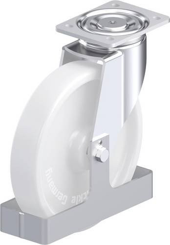 Blickle Stahlblech-Lenkrolle LH-SPO 251G-FS in Weiß mit 250 mm Rad-Durchmesser und 900 kg Tragfähigkeit - Bild 1