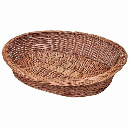 vidaXL Hundebett aus Weidengeflecht in Natur Braun, Breite: 90 cm