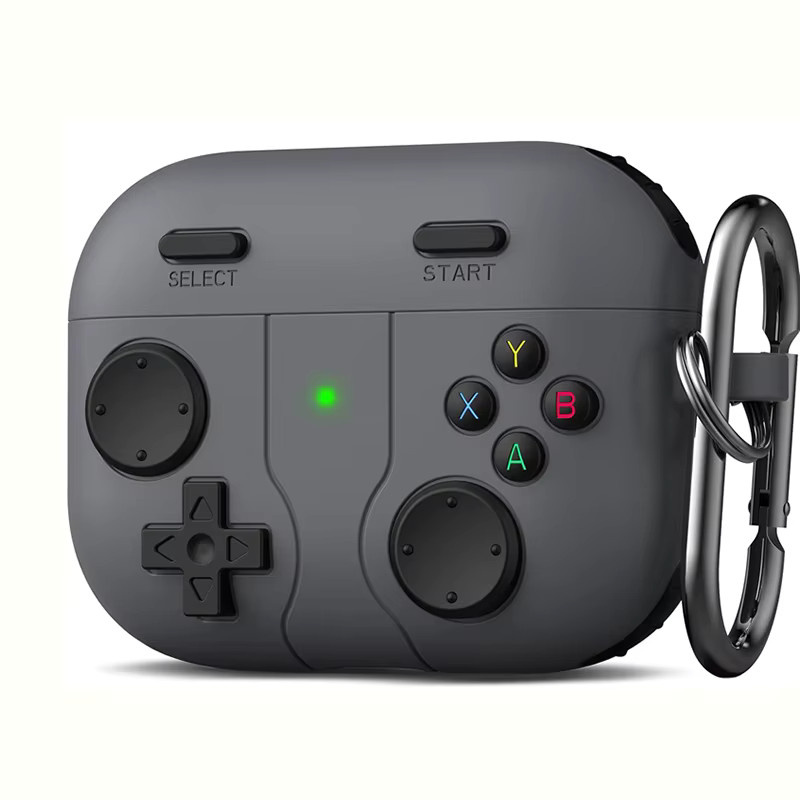 ZEKS Silikon Schutzhülle im 3D Mode Spielkonsole Design für AirPods Pro 3, 2, AirPods 1, 2, 3, 4 in Schwarz - Bild 7