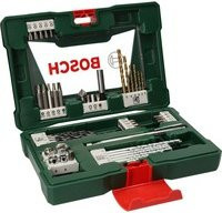 Bosch V-Line TiN Bohrer- und Bit-Set 48-teilig aus HSS in Grün und Silber mit Magnetstab - Bild 1