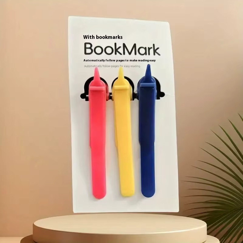 Set aus 3 oder 6 Silikon-Lesezeichen mit integriertem Stifthalter in 3 Farben - Bild 3