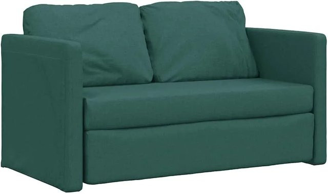 vidaXL Bodensofa mit Schlaffunktion Dunkelgrün, Stoff und Metallrahmen, B/T/H: 174 x 112 x 55 cm - Bild 1
