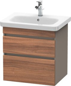 Duravit Waschtischunterschrank DuraStyle, Farbe Natur, wandhängend, 2 Schubladen, B: 58 cm, T: 44,8 cm, H: 61 cm - Bild 1