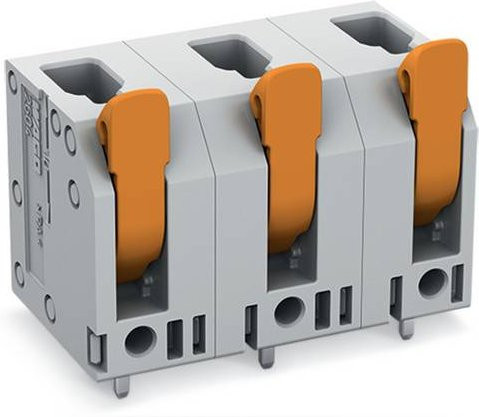 WAGO 2604-3505 Leiterplattenklemme in Grau und Orange, 30 Stück - Bild 1