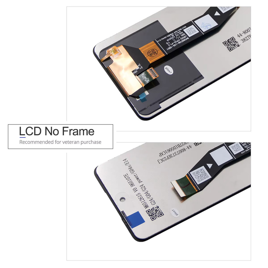Motorola Moto G24 Power LCD Display Touch Panel Digitizer Montage mit Rahmen in Schwarz - Bild 5