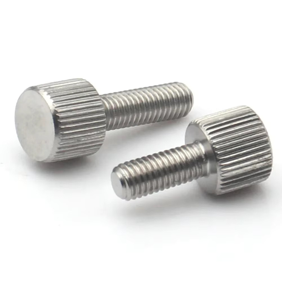 GUOFEI Rändelschrauben mit Rundkopf aus Edelstahl 304 in Silber, M2-M8 - Bild 2