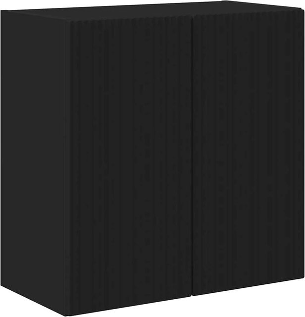 vidaXL TV-Wandschrank modern in Schwarz aus Holzwerkstoff, B/H/T: 59,5 x 60 x 31 cm - Bild 1