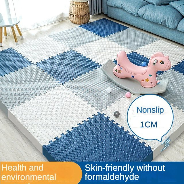 DHDH Babyspielmatte aus weichem Schaumstoff, ineinandergreifende rutschfeste Bodenmatte für Kinder, Grau, 8 Stück - Bild 1