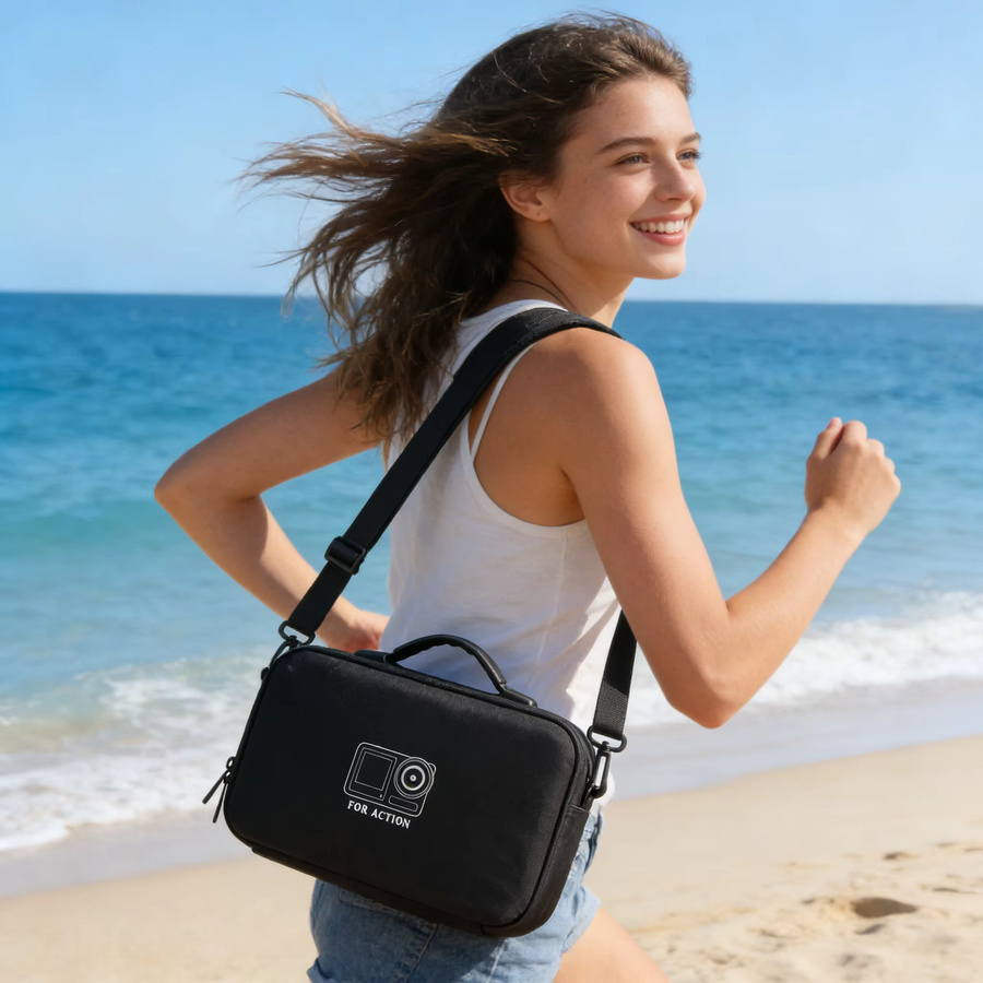 DJI Osmo Action 6 Tragbare Reisetasche und PU-Hartschalenetui in Grau zum Schutz deines Zubehörs - Bild 2
