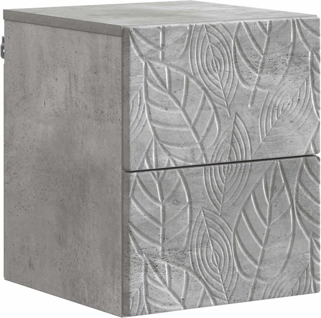 vidaXL Wandmontierter Nachttisch in Betongrau, modernes Design für dein Schlafzimmer, B/T/H: 34,5 x 33 x 40 cm - Bild 1