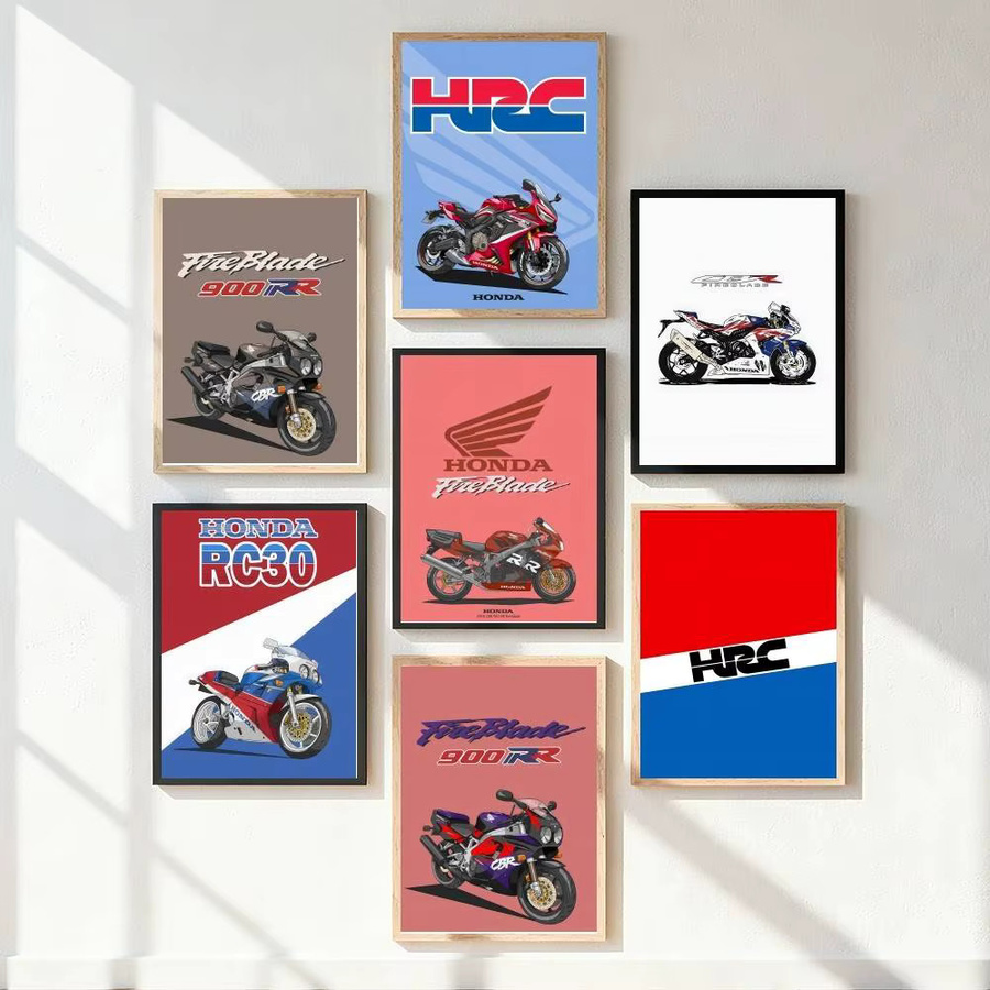 Kayou Honda Racing HRC Poster Kunstdruck im Anime-Stil, Mehrfarbig, B: 15,0 cm, H: 15,0 cm - Bild 5