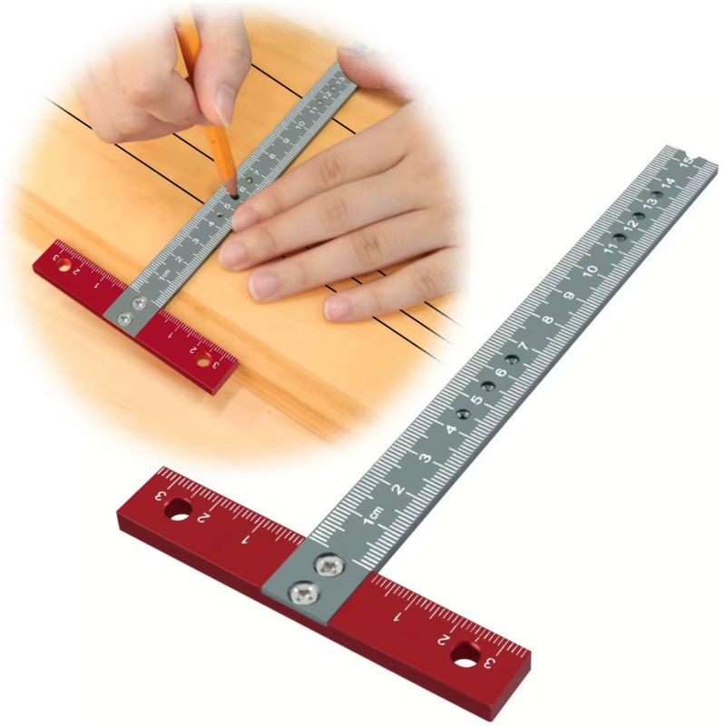 Toughbuilt T-Quadrat Positionierlineal aus Aluminium für die Holzbearbeitung und Präzisionsmessung - Bild 2