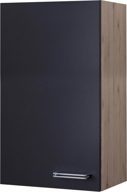 Flex-Well Küchen-Hängeschrank in Anthrazit und Eiche hell, B/H: 50 x 89 cm - Bild 1