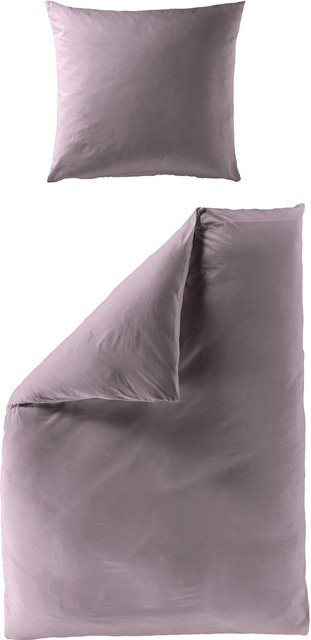 Bierbaum Bettwäsche aus Mako-Satin in Flieder mit 1 Kissen, B/H: 135 x 200 cm und 40 x 80 cm - Bild 1