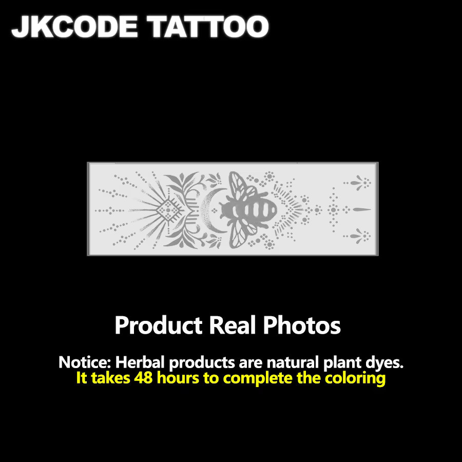 JKCODE TATTOO Mehndi-Design Semi-Permanente Tattoos, Wald-Thema Biene, Kinder - Bild 4