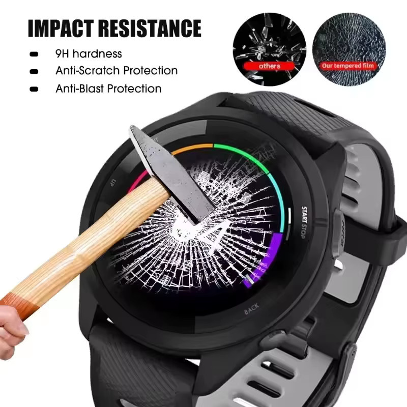 3-5 Stück Displayschutzfolien aus gehärtetem Glas für Garmin Forerunner 55 235 245 245M 255 255S 645 935 945 955, transparent - Bild 4