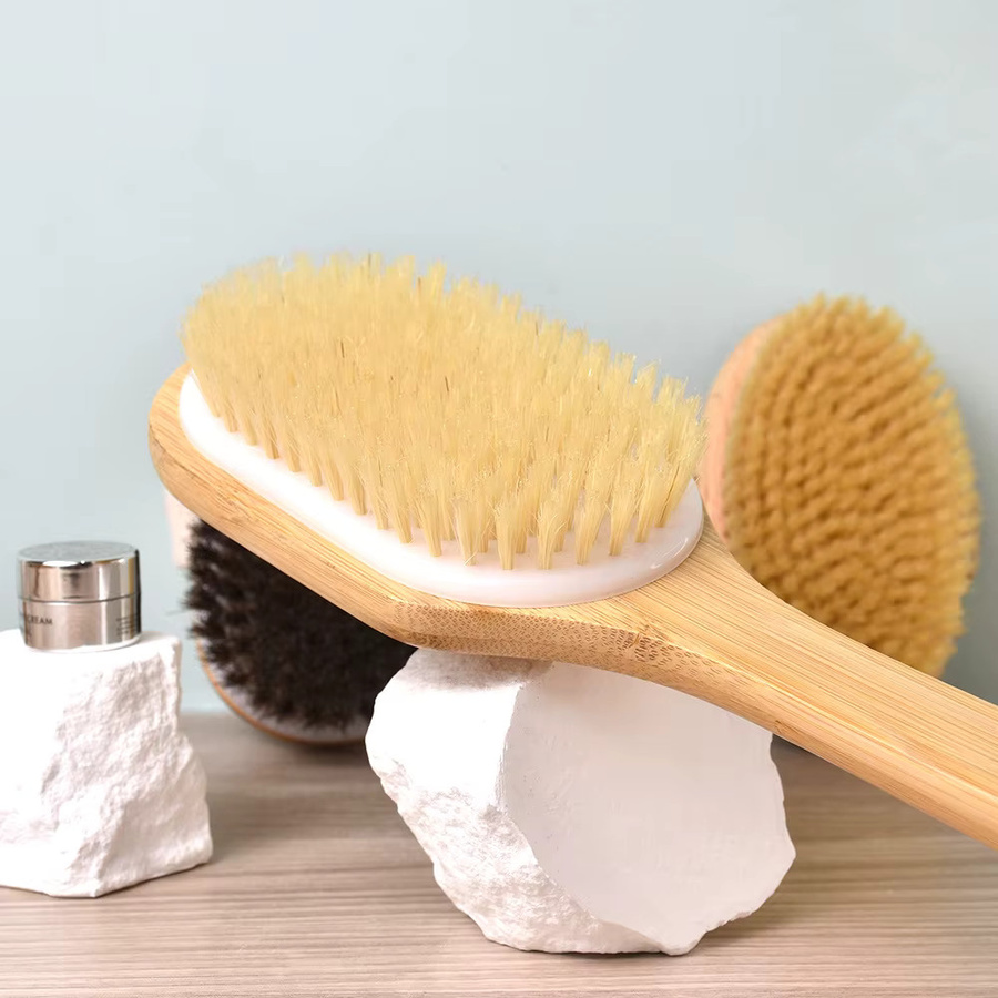 ZaMoSmile Duschbürste, beige, Körperpeeling mit langem Griff - Bild 2