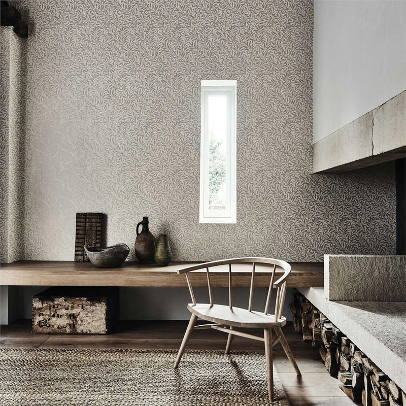 Morris & Co. Tapete Pure Willow Bough in Ecru/Silver mit floralem Art Nouveau Design und botanischem Muster - Bild 3