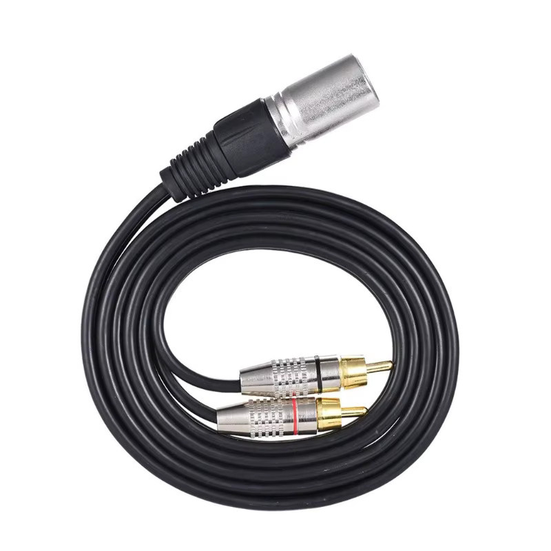 BSN Audio-Adapterkabel Doppel-RCA-Stecker auf 3-Pin-XLR-Buchse, Schwarz - Bild 2
