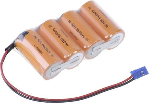 Panasonic Graupner Akkupack Reihe F1x4 mit 4x Sub-C Zellen, NiMH, 4.8V, 3000 mAh, Orange - Bild 1