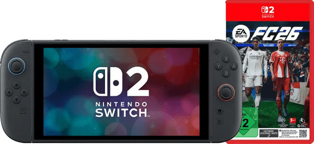 Nintendo Switch 2 Handheld Konsole in Schwarz inklusive EA Sports FC 26 - Bild 1