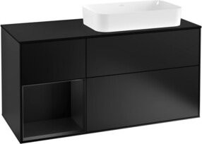 V&B Waschtischunterschrank Finion in Blau lackiert, Breite: 120 cm, Tiefe: 50,1 cm, Höhe: 50,1 cm - Bild 1