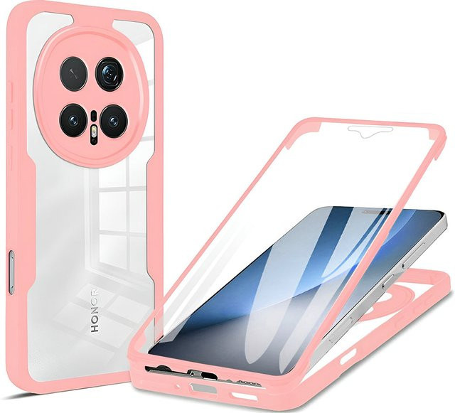 Techsuit ColorVerse 360 Schutzhülle für Honor Magic8 Pro in Rosa und Transparent - Bild 1