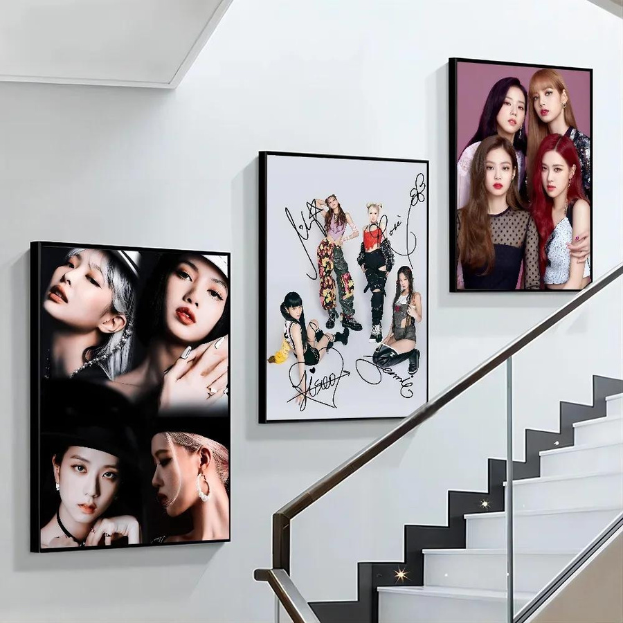 Blackpink Kpop Girlgroup Leinwandmalerei Poster von First Art Museum, Wandkunst für dein Wohnzimmer, Multicolor, Breite: 70 cm, Höhe: 120 cm - Bild 2