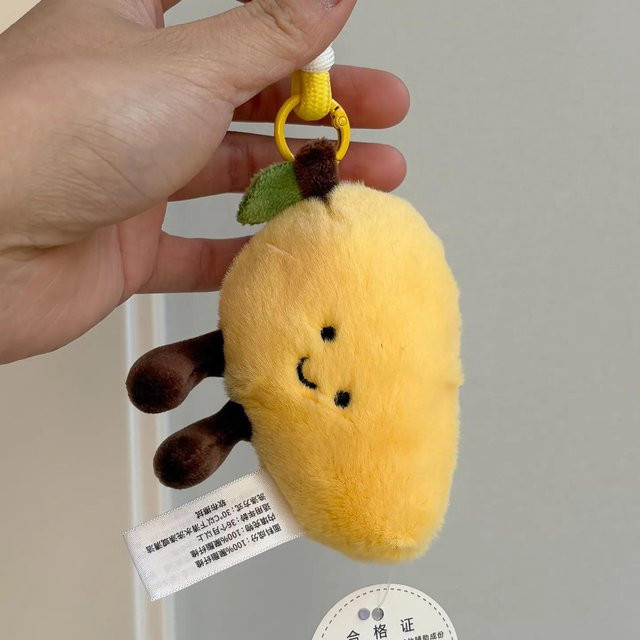 Plüsch-Schlüsselanhänger Frucht, 11 cm, Unisex - Bild 1