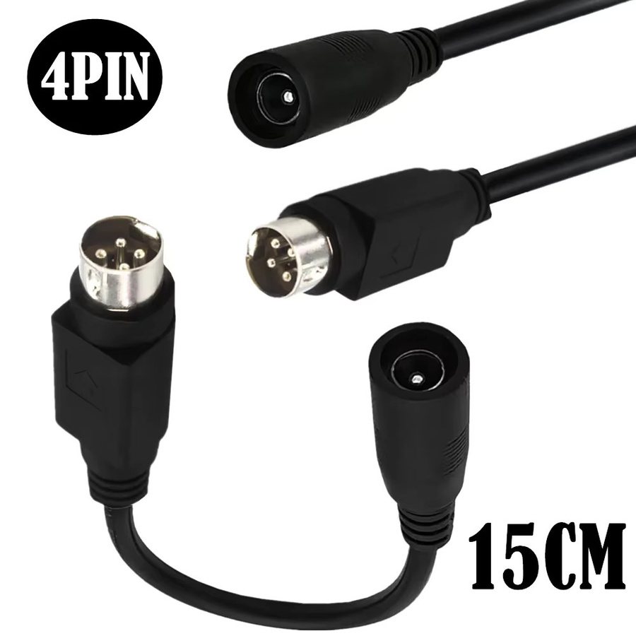 BSN DC-Buchse 5,5 x 2,1 mm zu 4-poligem Stecker Stromversorgungskabel in Schwarz für Sato TG-5011-19V-ES und TV-LCD-VCR - Bild 4