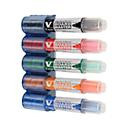 Pilot V-Board Master Whiteboardmarker Starterset mit Keilspitze und magnetischem Stiftehalter, 5er Set, farbsortiert - Bild 2