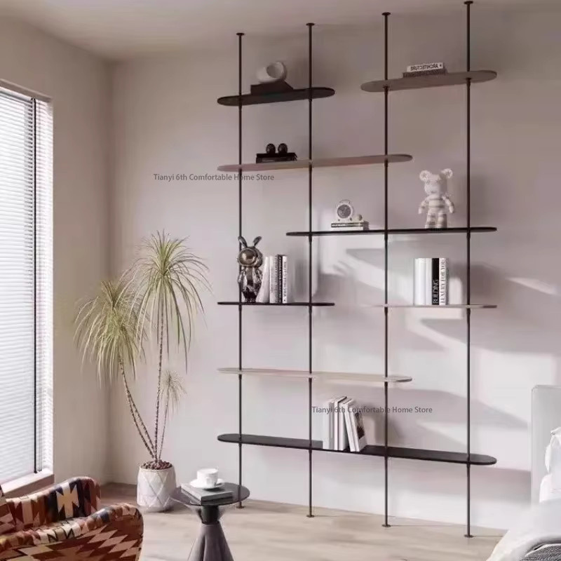 OAKCIA Bücherregal aus Metall in Schwarz Matt mit minimalistischem Design und Wandmontage - Bild 3