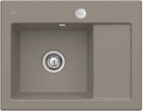 Villeroy & Boch Spüle Subway 45 Compact links in Grau mit Ablaufgarnitur und Exzenter in Keramik - Bild 1