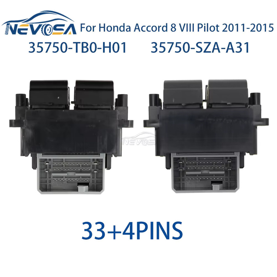 NEVOSA Elektrischer Fensterheber-Steuerschalter für Honda Accord MK8 VIII Pilot 2011-2015 in Schwarz, Teilenummer 35750-SZA-A31 35750-TB0-H01 - Bild 3