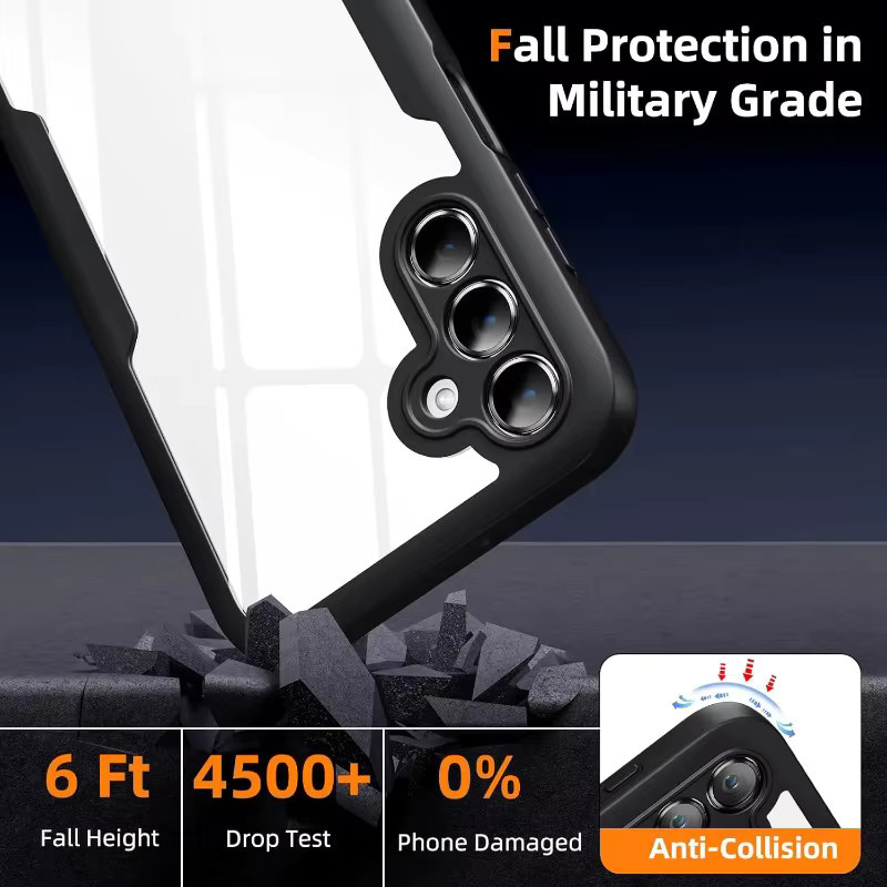 Klar 360 Grad Ganzkörper-Schutzhülle mit Displayschutz für Samsung Galaxy A55 A35 A15 A05s A56 A36 A26 A16 A06 A57 A37 A27 A17 A07 stoßfeste Abdeckung in Transparent - Bild 6