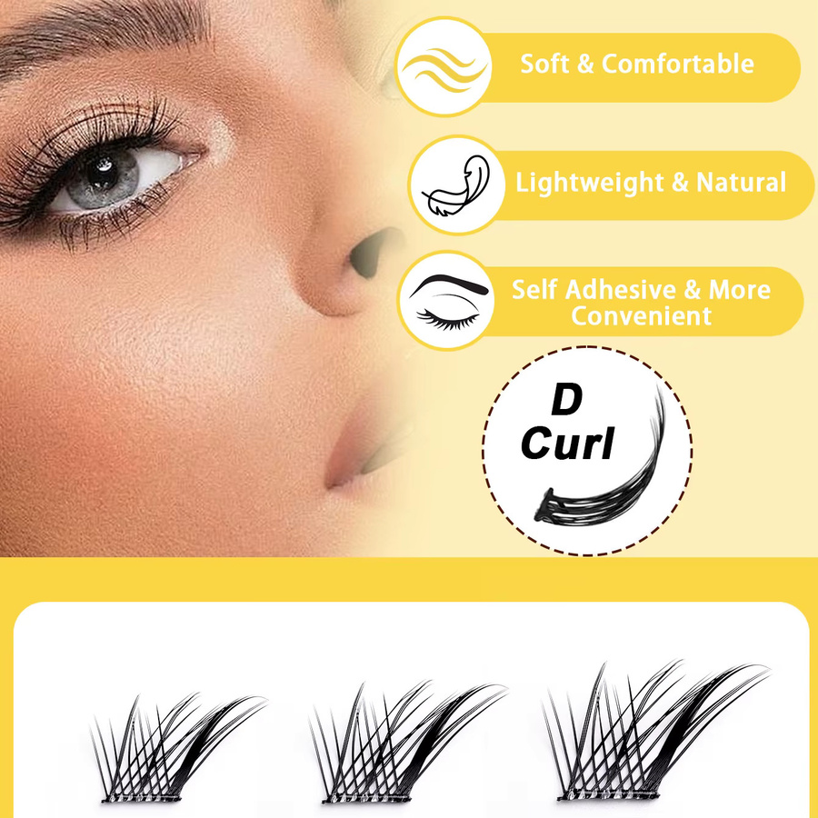 JIEFUXIN Künstliche Wimpern, Fuchsenauge, Selbstklebend, Natürlich - Bild 2