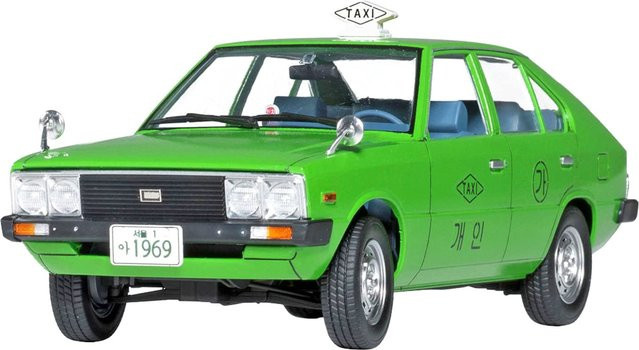 Academy Hyundai Pony Taxi, Plastikmodellbausatz, 1:24, grün - Bild 1