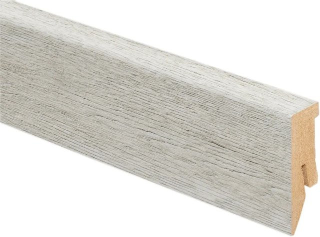 Masterfloor Sockelleiste Eiche Bari in Braun und Grau, HDF, Höhe: 50 mm, Tiefe: 18 mm, Länge: 2600 mm - Bild 1