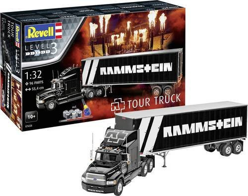 Revell Geschenkset Rammstein Tour Truck Modelllastkraftwagen im Maßstab 1:32 in Schwarz